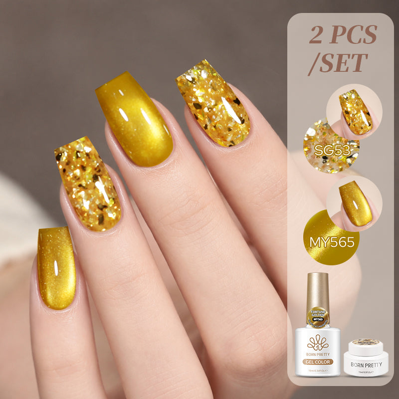2pcs Set Cat Magnetic Gel & Glitter Gel