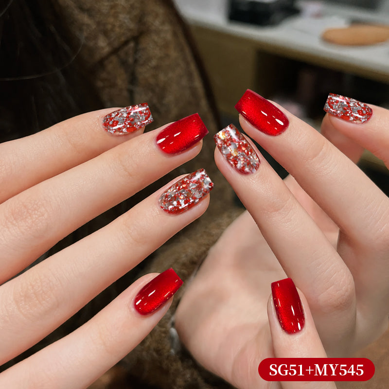 2pcs Set Cat Magnetic Gel & Glitter Gel