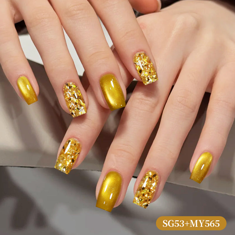 2pcs Set Cat Magnetic Gel & Glitter Gel