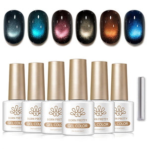 6 Colors Colored Cat Magnetic Gel M96 Dynamic Island 7ml Gel Nail Polish BORN PRETTY 