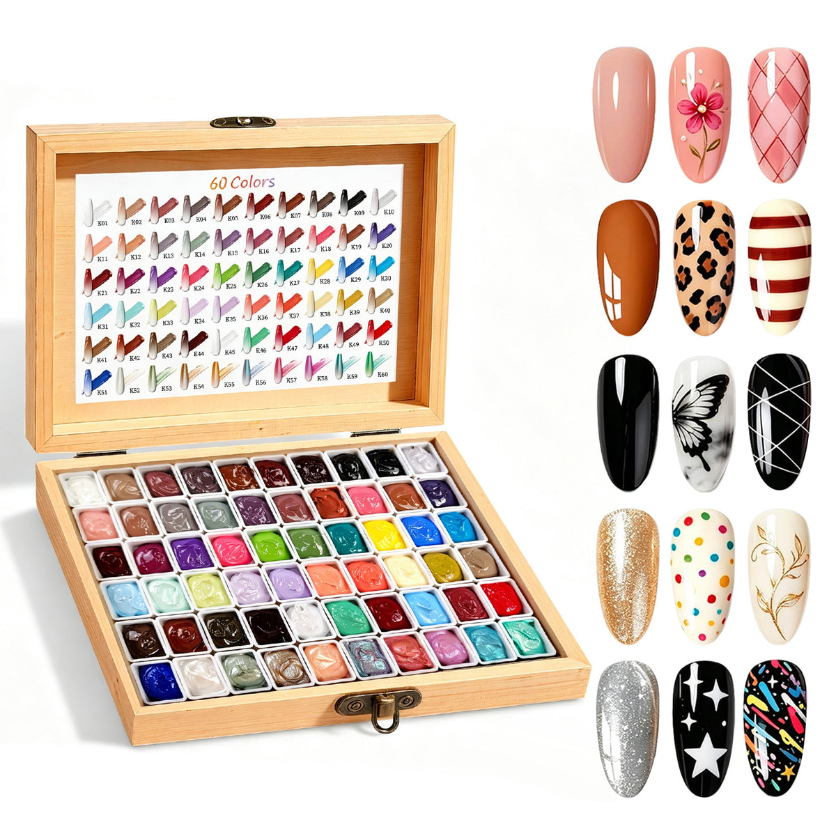 60 Colors Pat Painting Gel Set Gel Nail Polish No Brand 