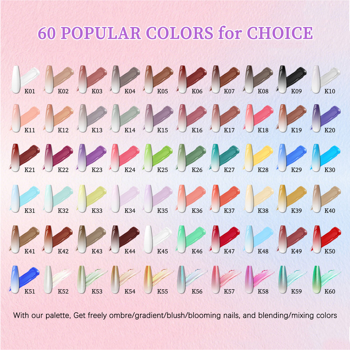 60 Colors Pat Painting Gel Set Gel Nail Polish No Brand 