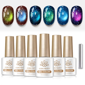 6 Colors Reflective Cat Magnetic Gel M101 Dreamy Star 7ml Gel Nail Polish BORN PRETTY 