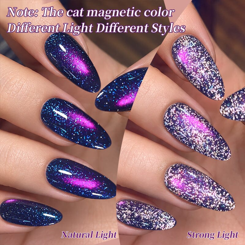 Reflective Cat Magnetic Gel MY764 Black Plum 10ml Gel Nail Polish BORN PRETTY 