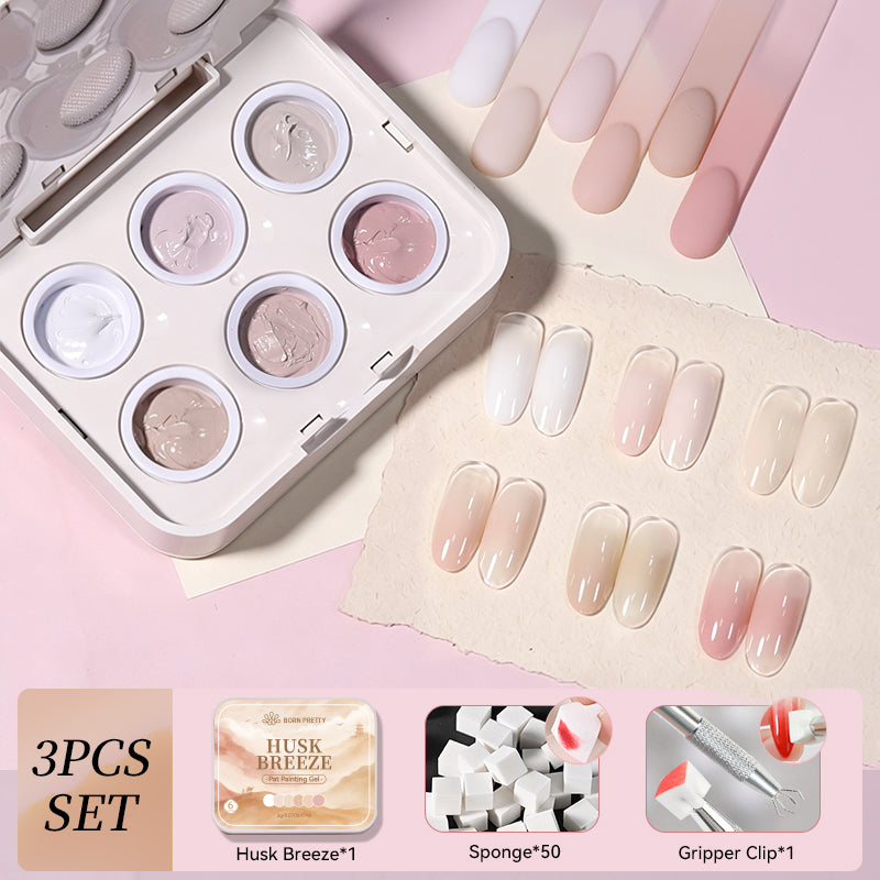 6 Colors Pat Painting Gel Set