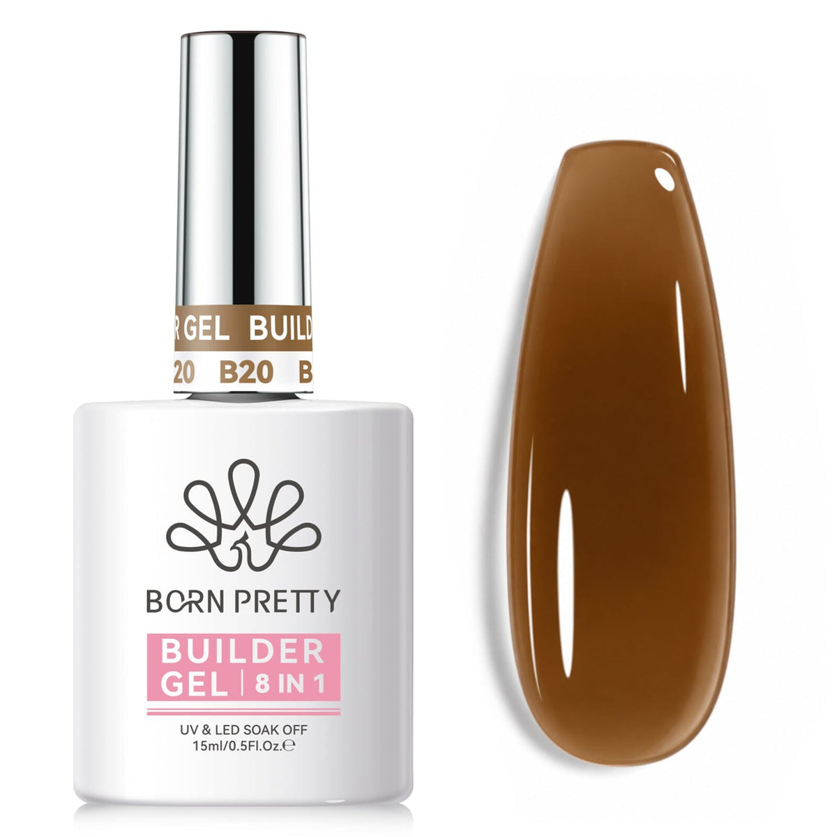 8 IN 1 Builder Gel B20 15ml Gel Nail Polish BORN PRETTY 