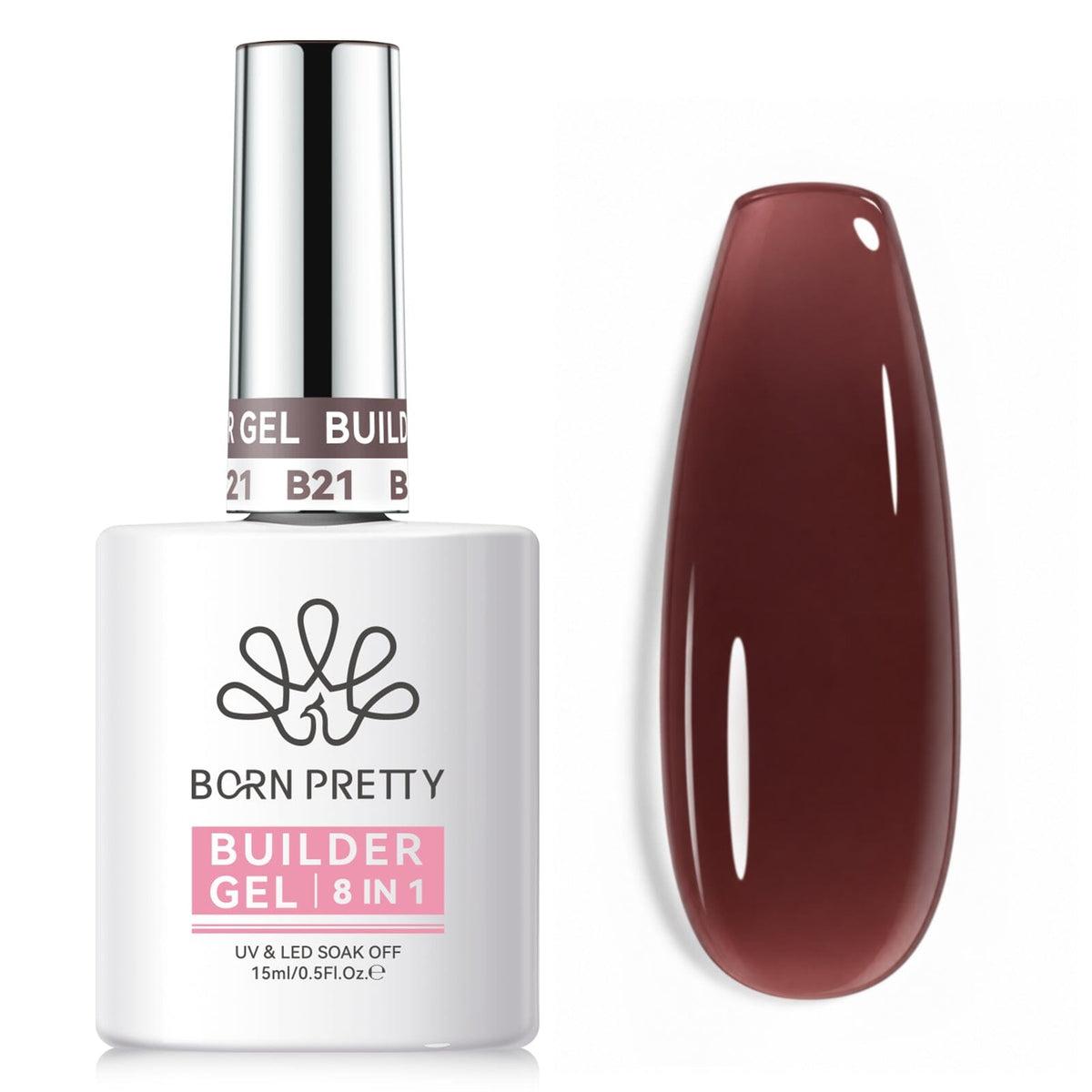 8 IN 1 Builder Gel B21 15ml Gel Nail Polish BORN PRETTY 