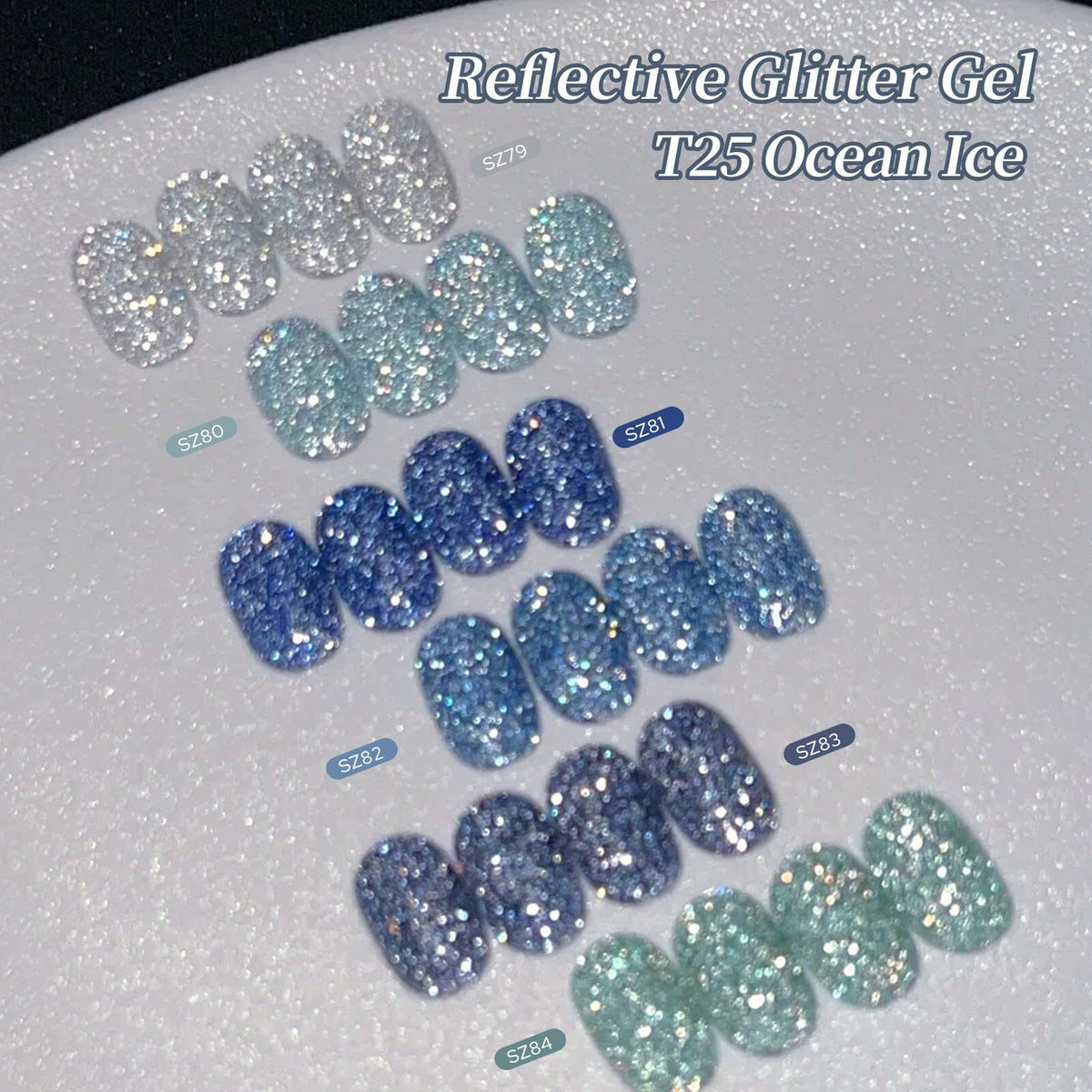 6 Colors Reflective Gel T25 Ocean Ice 7ml Gel Nail Polish BORN PRETTY 