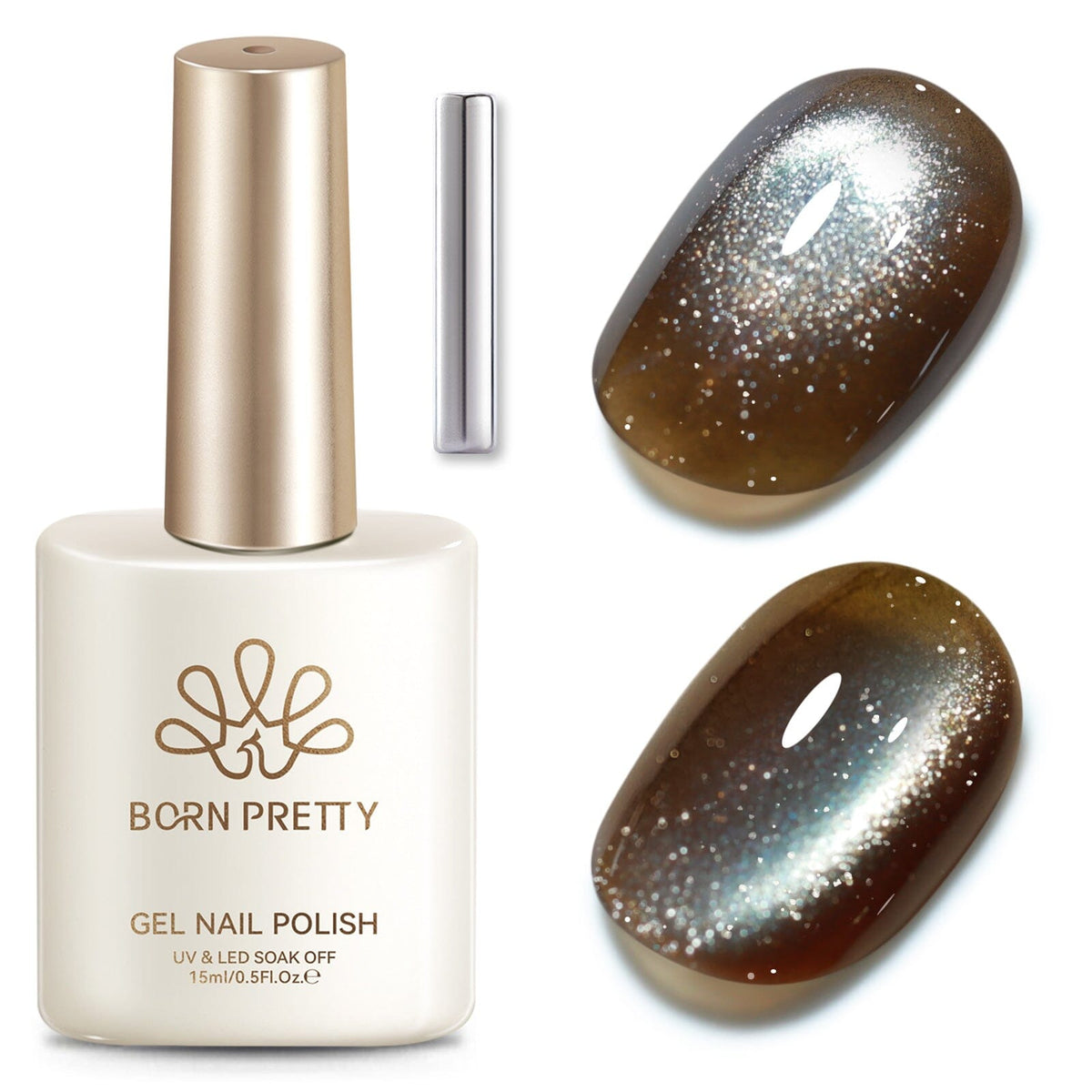 Reflective Cat Magnetic Gel MY765 Aerial Ruins 15ml Gel Nail Polish BORN PRETTY 
