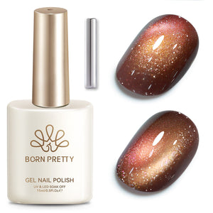 Reflective Cat Magnetic Gel MY766 Desert Rose 15ml Gel Nail Polish BORN PRETTY 