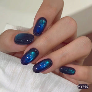 6 Colors Colored Cat Magnetic Gel M102 Blue Hour 7ml Gel Nail Polish BORN PRETTY 