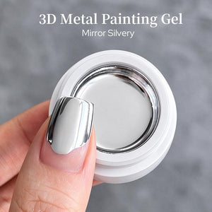 3D Metal Painting Gel Mirror Silvery 5ml Gel Nail Polish BORN PRETTY 