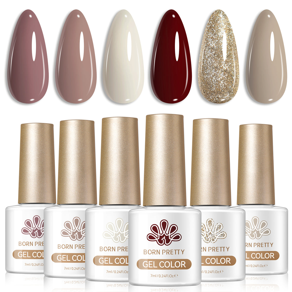 6 Colors Gel Set S87 After Hours 7ml Gel Nail Polish BORN PRETTY 