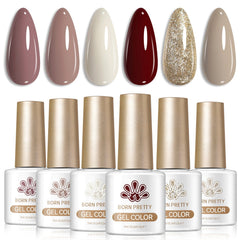 6 Colors Gel Set S87 After Hours 7ml Gel Nail Polish BORN PRETTY 