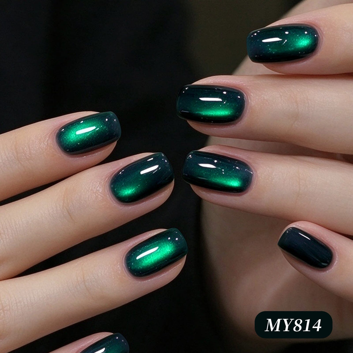 Colored Cat Magnetic Gel MY814 Pine Green 15ml Gel Nail Polish BORN PRETTY 
