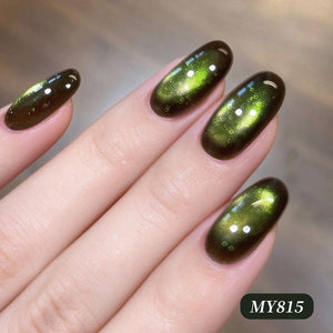 Colored Cat Magnetic Gel MY815 Olive Green 15ml Gel Nail Polish BORN PRETTY 