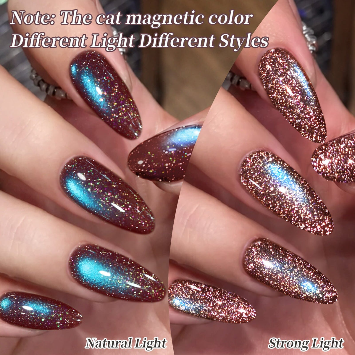 Reflective Cat Magnetic Gel MY816 Iris Purple 15ml Gel Nail Polish BORN PRETTY 