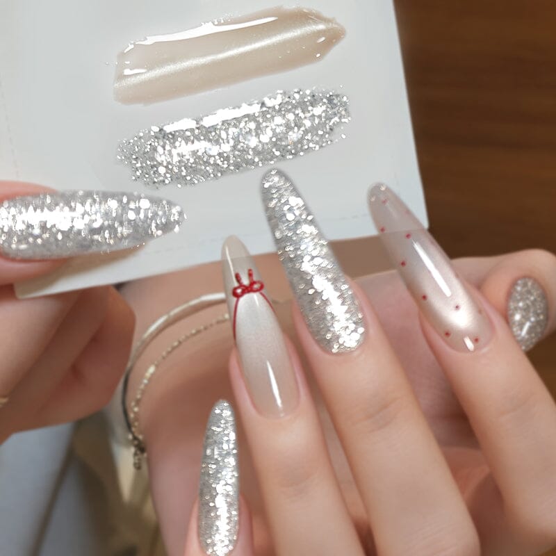 2pcs Set Glitter Gel SG40 & Cat Magnetic Gel MY03 10ml Gel Nail Polish BORN PRETTY 