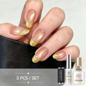 3pcs Gold Liner Gel Set #03 Gel Nail Polish BORN PRETTY 