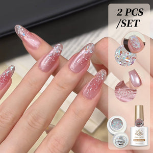 Sequins Gel SG57 & Magnetic Gel MY125 Set #02 Gel Nail Polish BORN PRETTY 