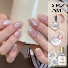 Sequins Gel SG58 & Magnetic Gel MY77 Set #03 Gel Nail Polish BORN PRETTY 