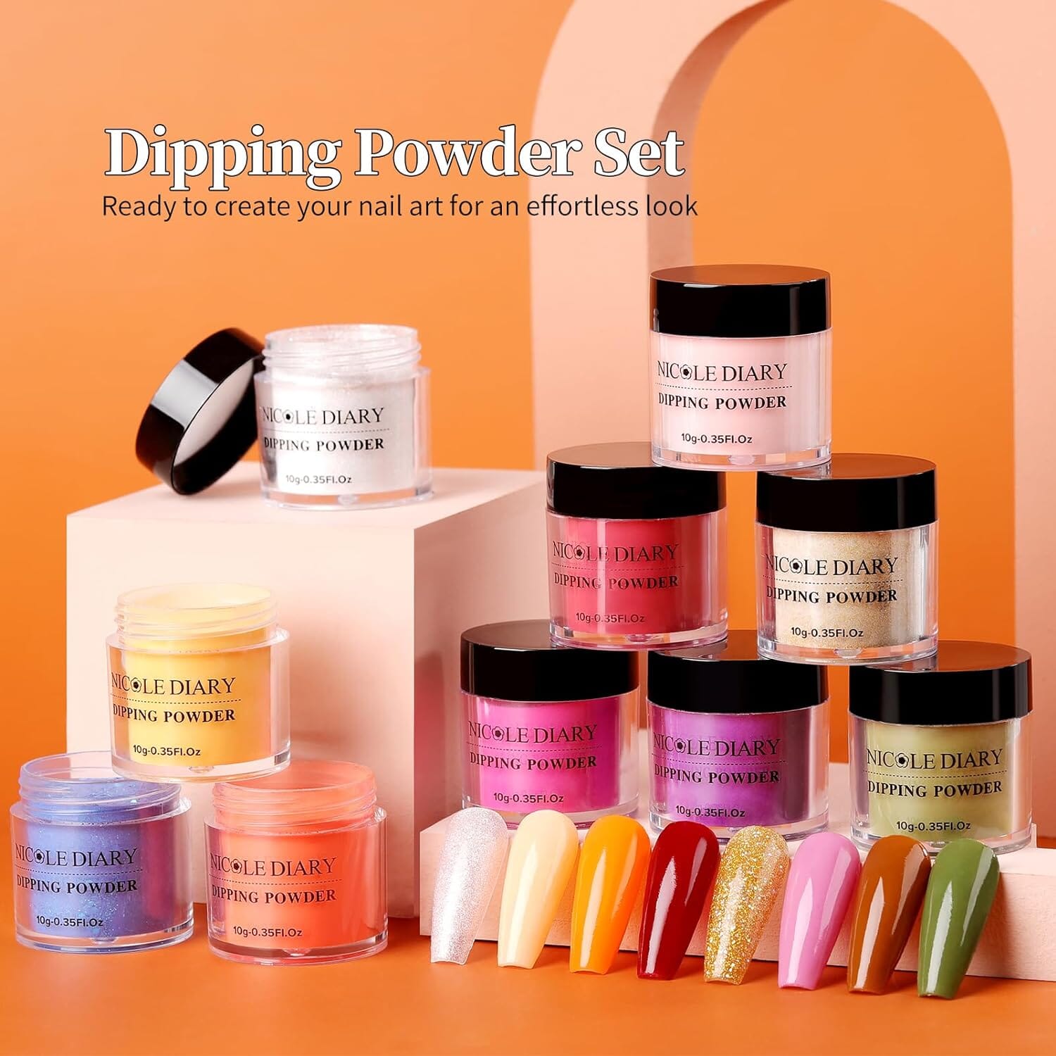 [US ONLY] 36 Colors Dipping Nail Powder Set BORN PRETTY 