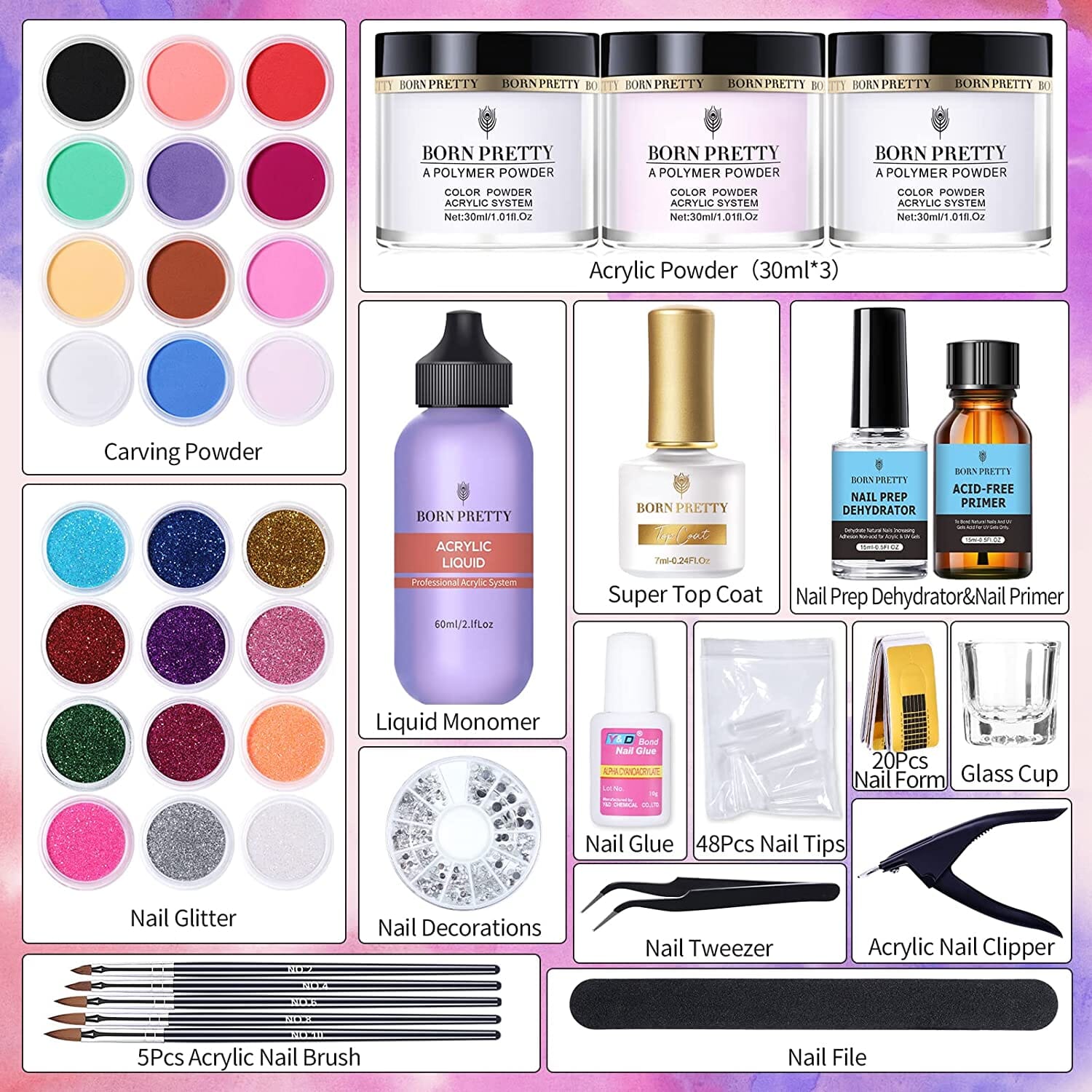 [US ONLY] Acrylic Powder Nail Kit BORN PRETTY 