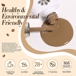 [US ONLY] 6 Colors Nude Brown Gel Polish Set Kits & Bundles BORN PRETTY 