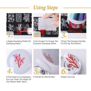 [US ONLY] 8Pcs Stamping Plates Set Stamping Nail BORN PRETTY 