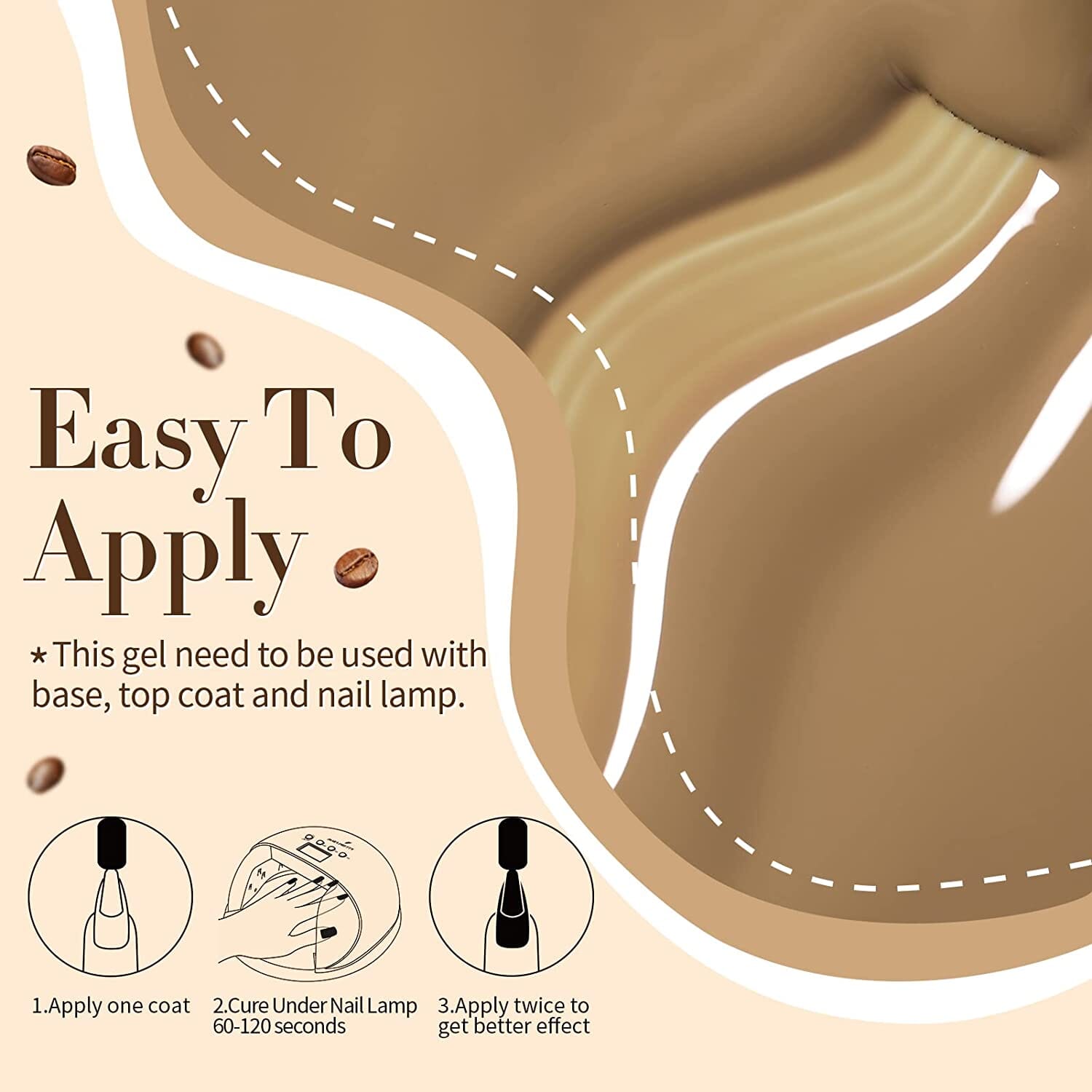 [US ONLY] 6 Colors Nude Brown Gel Polish Set Kits & Bundles BORN PRETTY 
