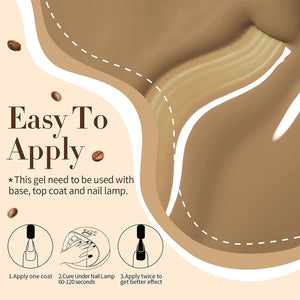 [US ONLY] 6 Colors Nude Brown Gel Polish Set Kits & Bundles BORN PRETTY 