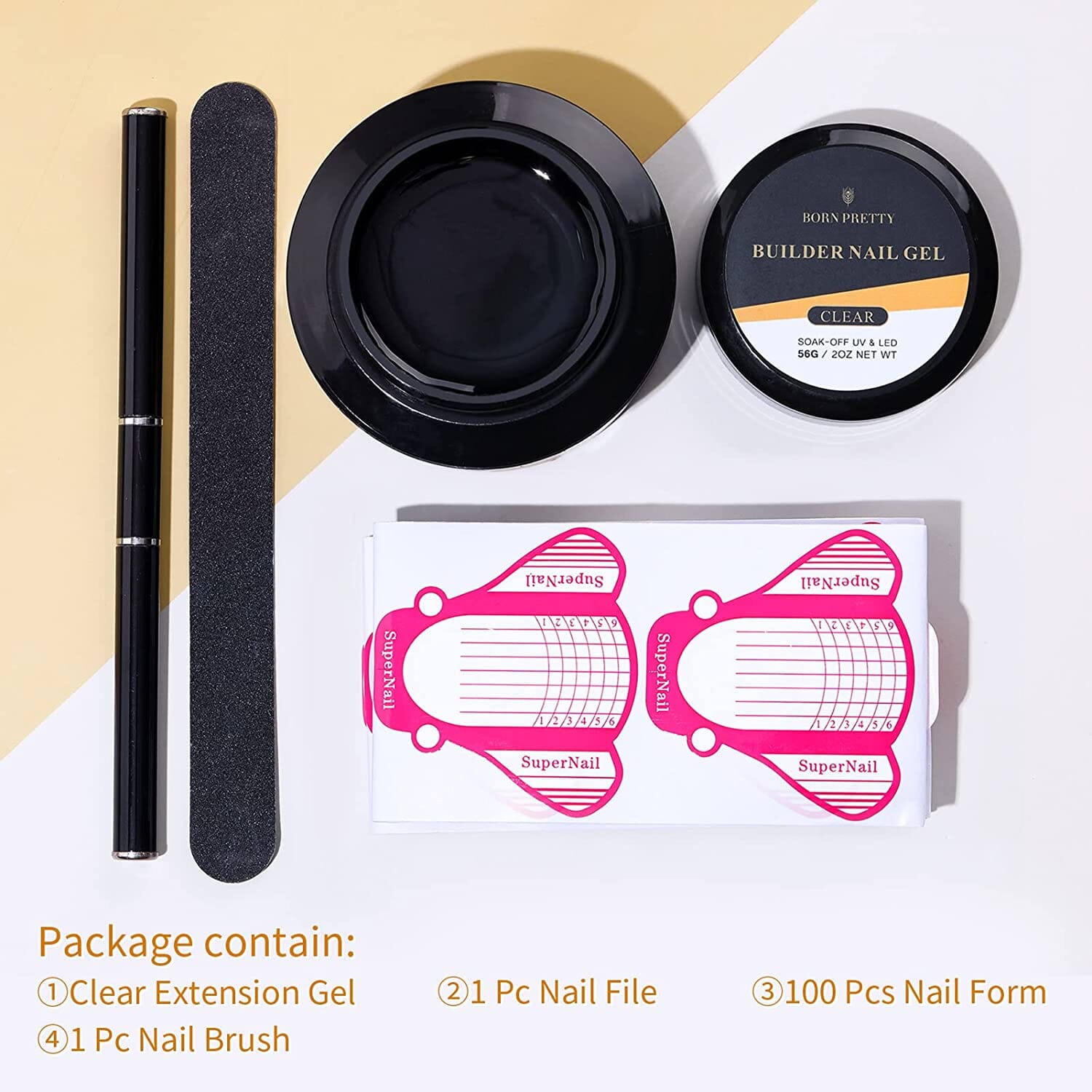 [US ONLY] Transparent Nail Extension Gel Kit Kits & Bundles BORN PRETTY 