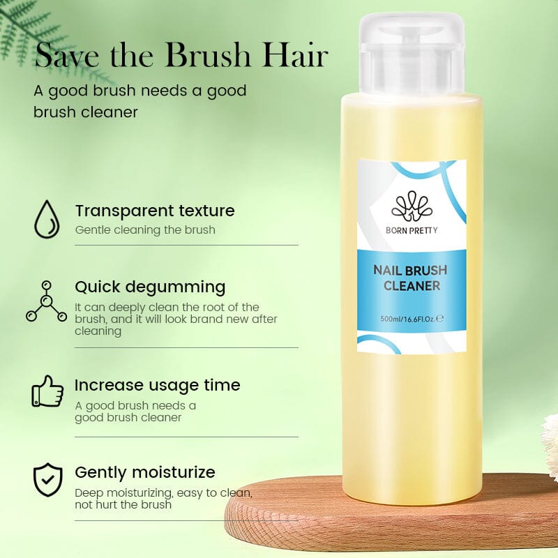 500ml Nail Cleaner Gel Remover Brush Cleaner Gel Nail Polish BORN PRETTY 