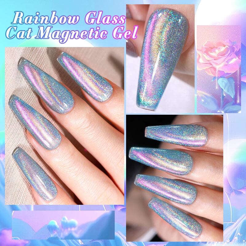 Rainbow Glass Cat Magnetic Gel 10ml Gel Nail Polish BORN PRETTY 