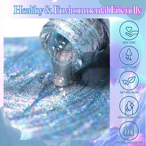 Rainbow Glass Cat Magnetic Gel 10ml Gel Nail Polish BORN PRETTY 