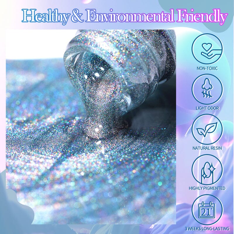 Rainbow Glass Cat Magnetic Gel 10ml Gel Nail Polish BORN PRETTY 