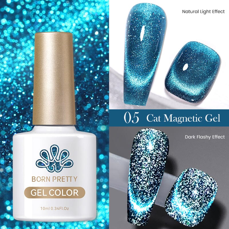 Reflective Cat Magnetic Gel 05 10ml Gel Nail Polish BORN PRETTY 