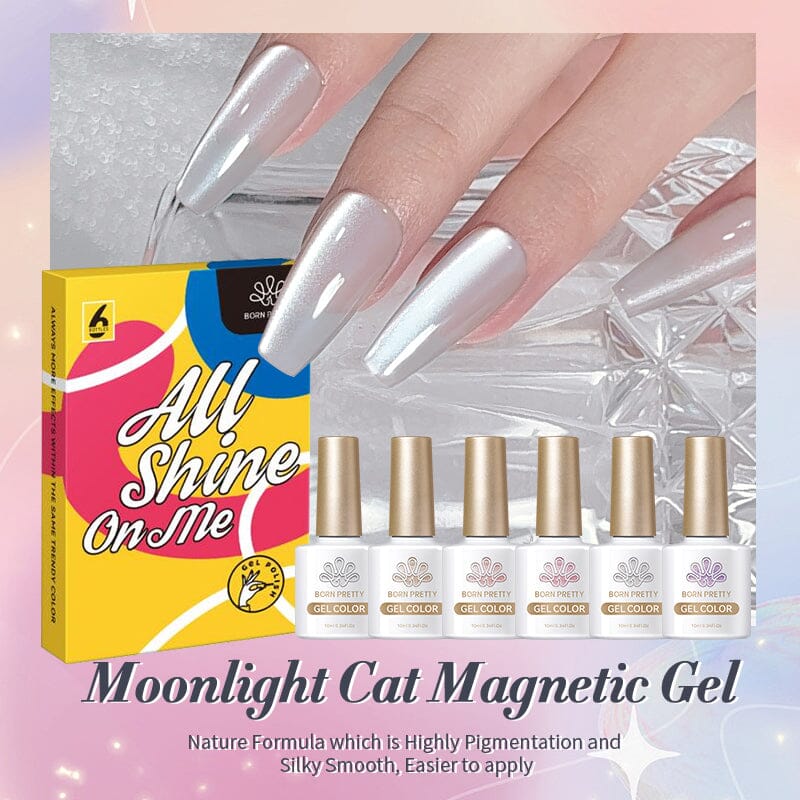 6 Colors Moonlight Cat Magnetic Gel Polish Set 10ml Kits & Bundles BORN PRETTY 