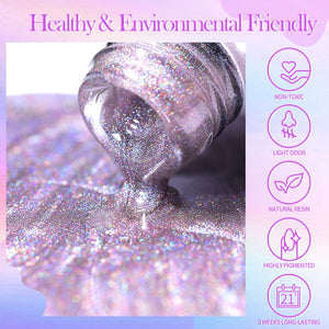 Rainbow Glass Cat Magnetic Gel 10ml RG03 Gel Nail Polish BORN PRETTY 