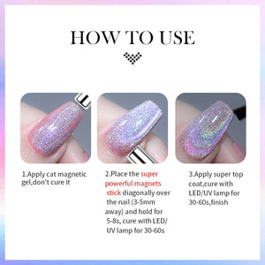 Rainbow Glass Cat Magnetic Gel 10ml RG05 Gel Nail Polish BORN PRETTY 