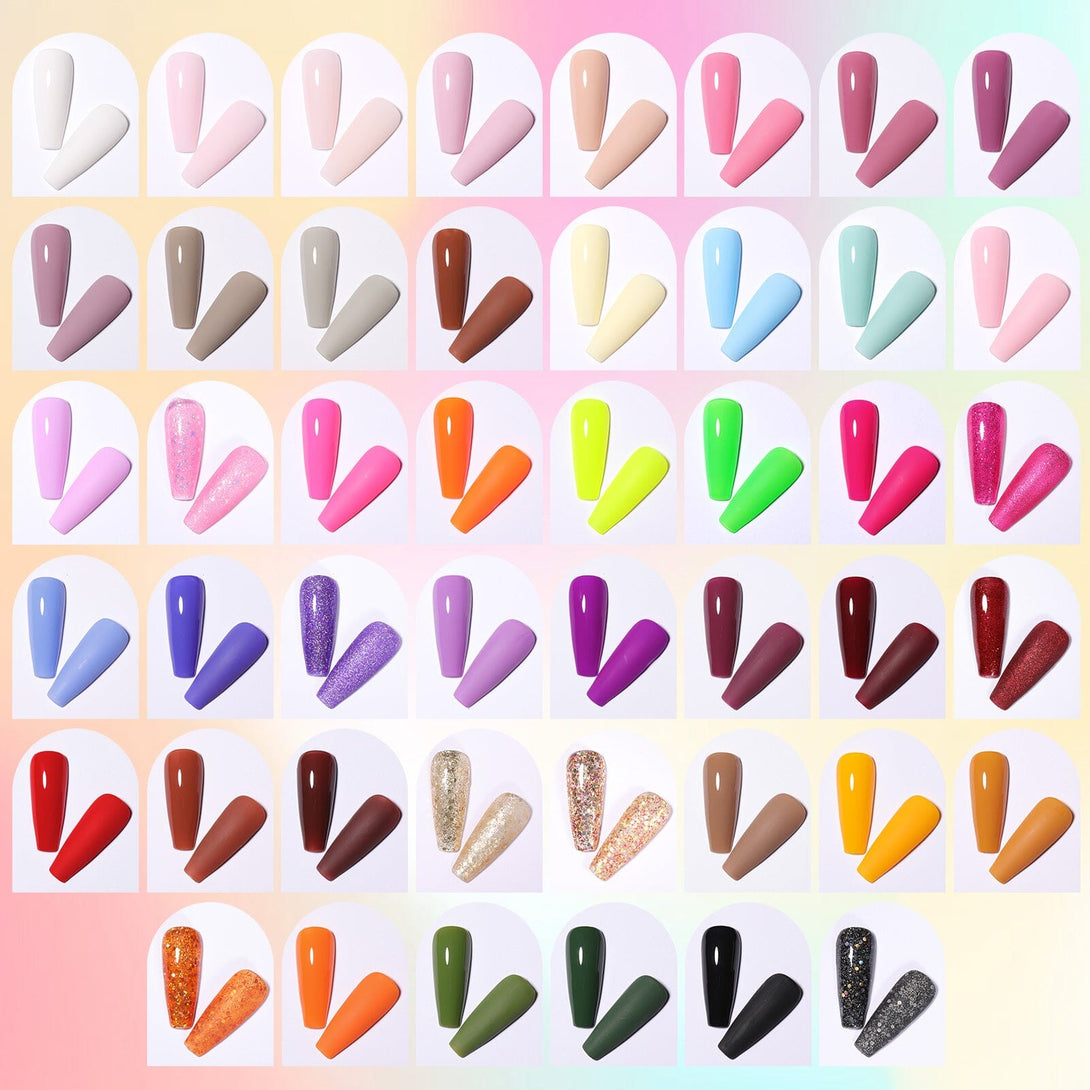 52pcs Gel Polish Set 46 Bright Colors with 6pcs Base Top Coat Kit Gel Nail Polish BORN PRETTY 