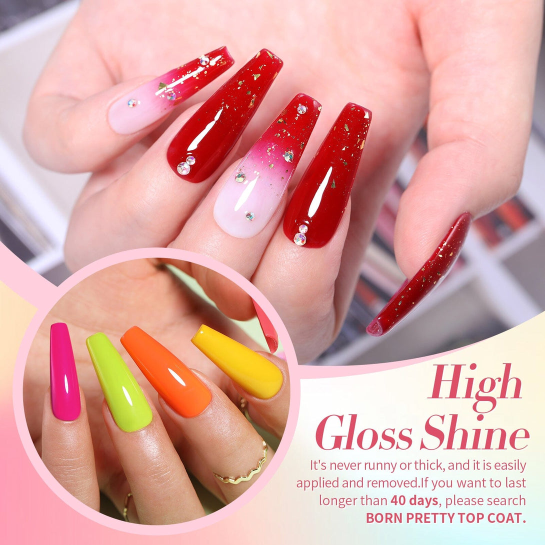 52pcs Gel Polish Set 46 Bright Colors with 6pcs Base Top Coat Kit Gel Nail Polish BORN PRETTY 