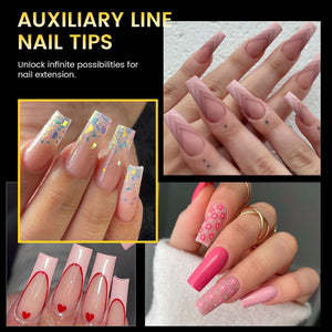 300pcs Half Cover Straight Auxiliary Line Nail Tips 12 Different Sizes Nail Tips BORN PRETTY 
