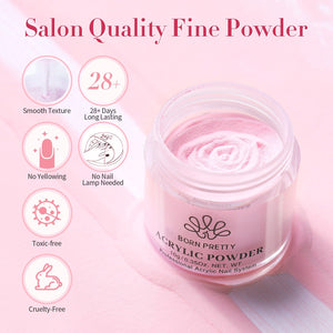 9pcs Acyrlic Nail Kit 3 Colors Acrylic Powder Liquid Tools Kit Nail Powder BORN PRETTY 