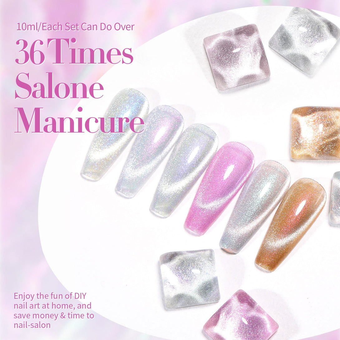 6 Colors Purple Cat Magnetic Gel Polish Auroras Snowlight 7ml Gel Nail Polish BORN PRETTY 