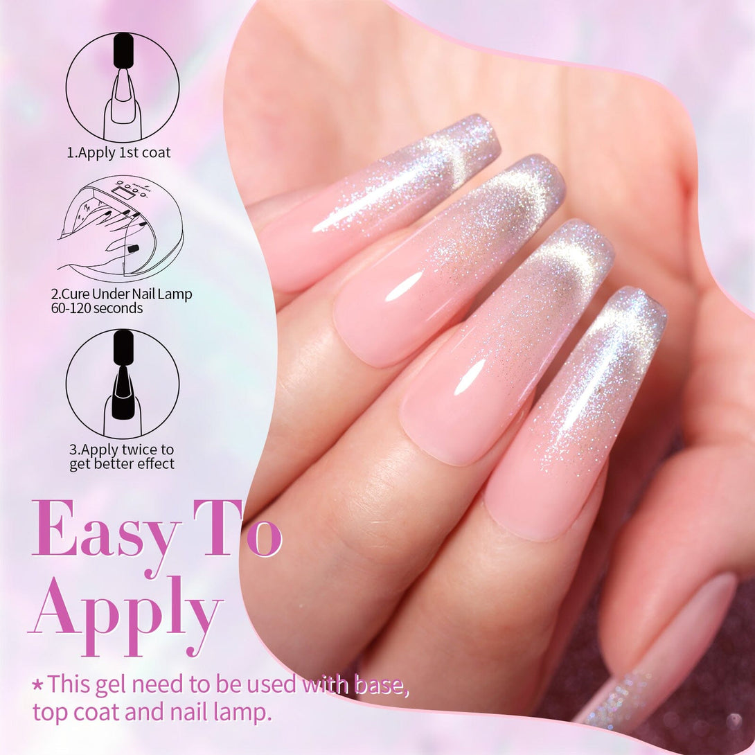 6 Colors Purple Cat Magnetic Gel Polish Auroras Snowlight 7ml Gel Nail Polish BORN PRETTY 
