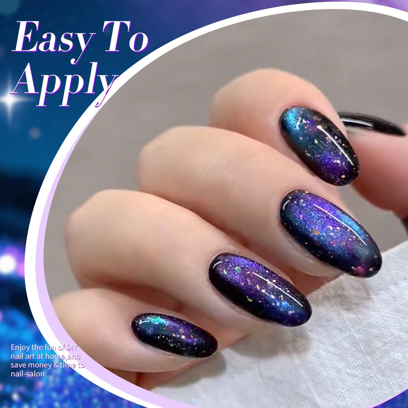 Blue Cat Magnetic Gel Polish MY35 Starry Sky 15ml Gel Nail Polish BORN PRETTY 