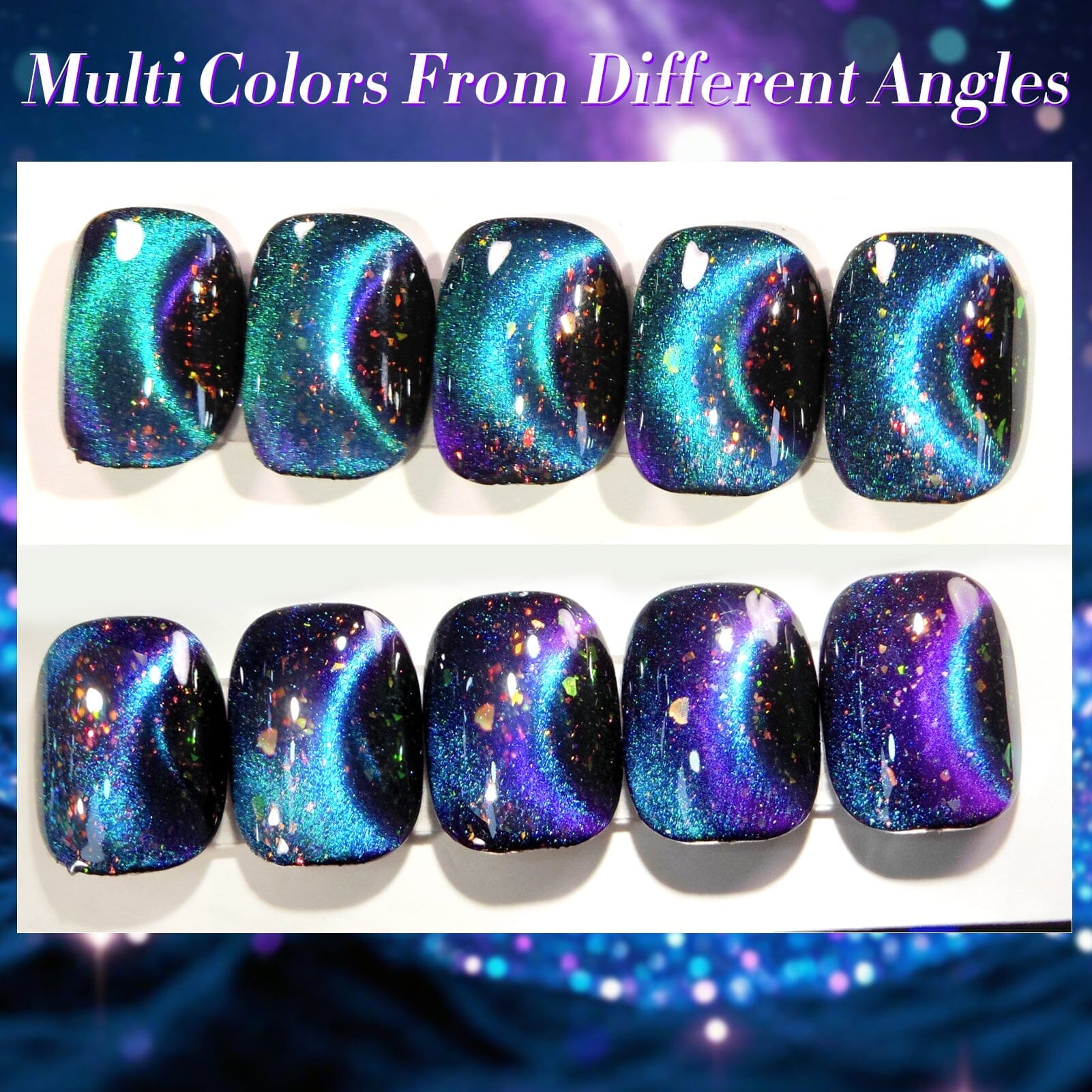 Blue Cat Magnetic Gel Polish MY35 Starry Sky 15ml Gel Nail Polish BORN PRETTY 