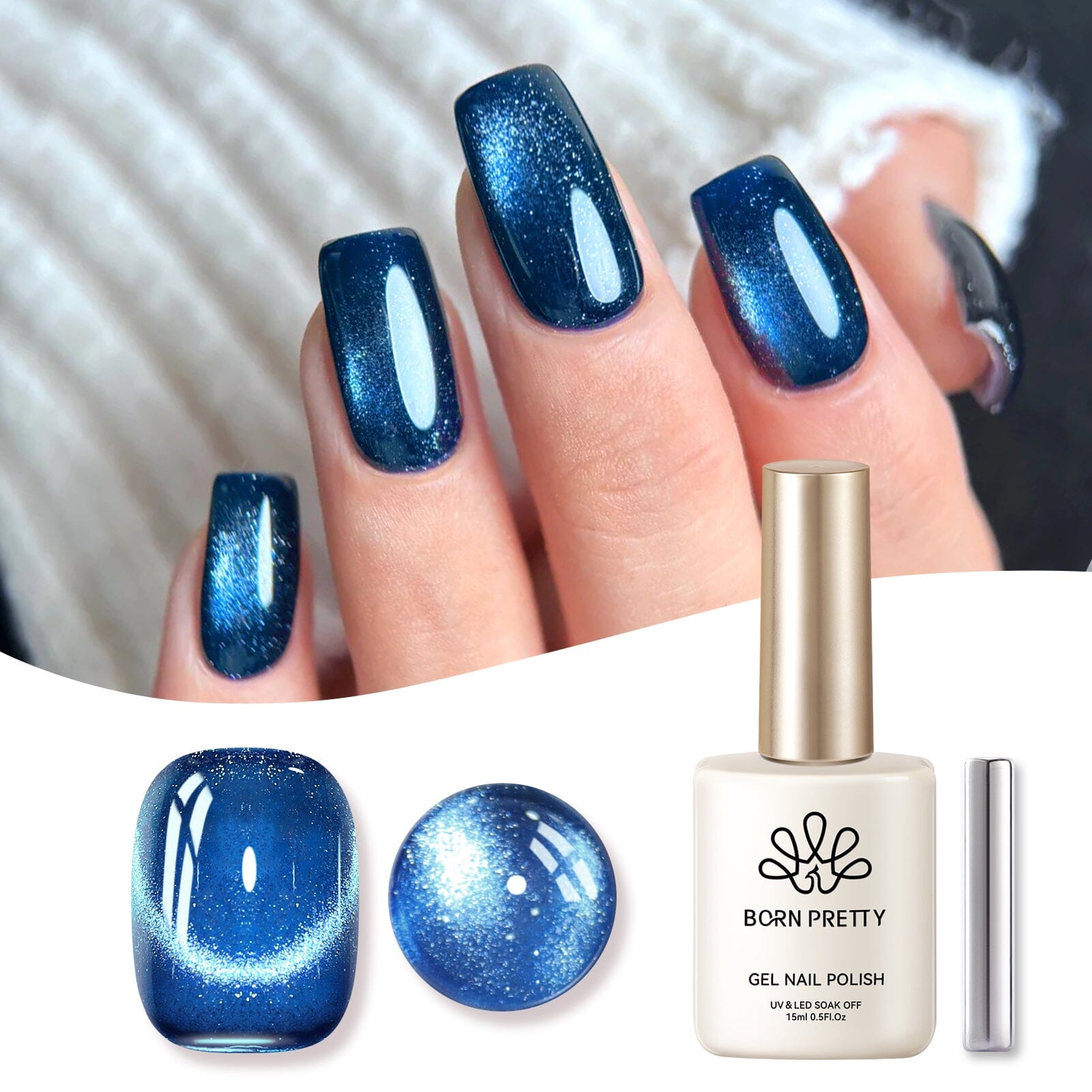 Blue Cat Magnetic Gel Polish MY38 Galaxy 15ml Gel Nail Polish BORN PRETTY 