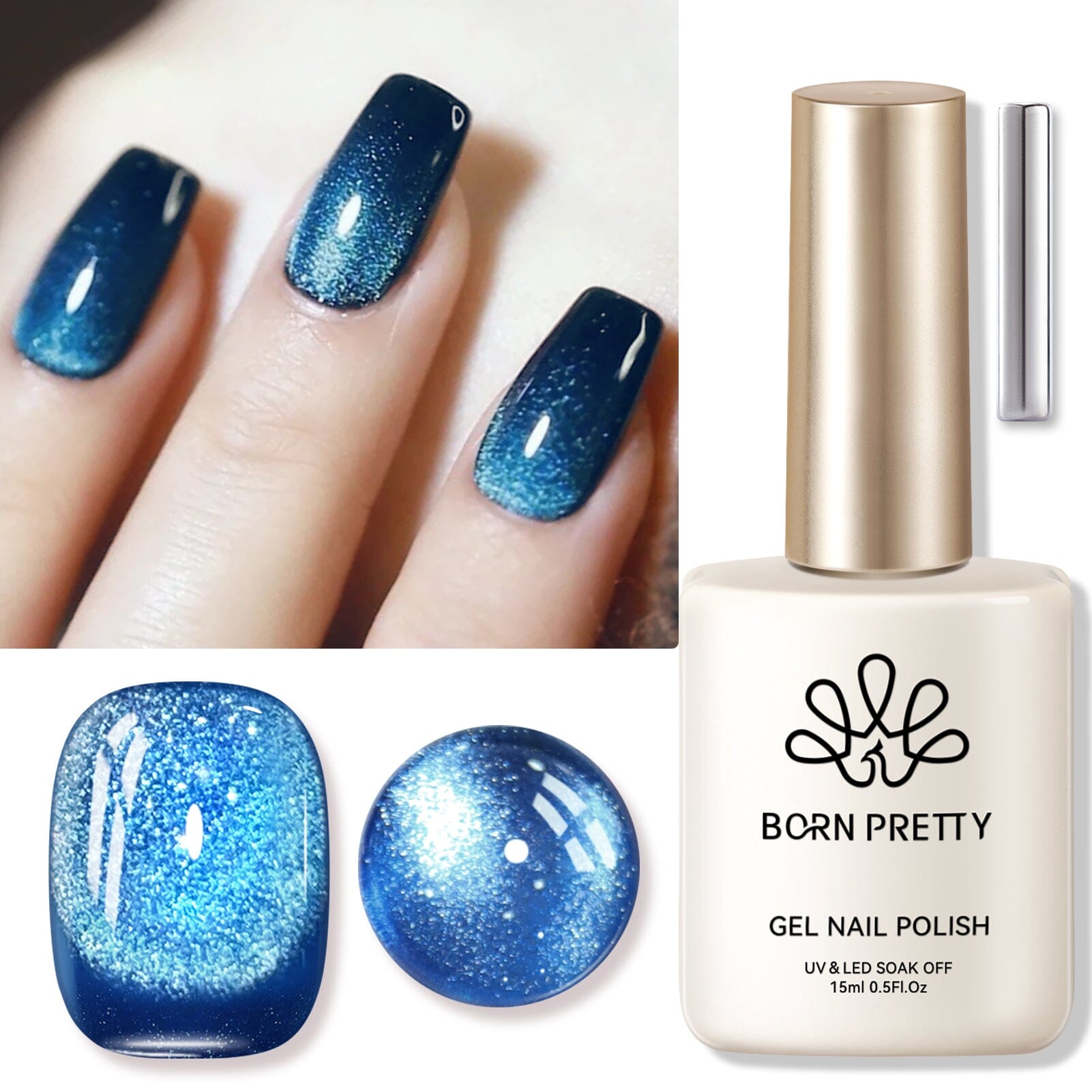 Blue Cat Magnetic Gel Polish MY38 Galaxy 15ml Gel Nail Polish BORN PRETTY 